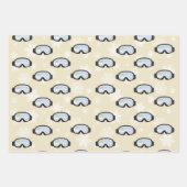 Ski Goggles Mountain Uitzicht Snowflakes Off White Inpakpapier Vel (Voorkant 2)