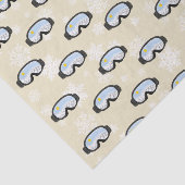 Ski Goggles Mountain Uitzicht Snowflakes Off White Tissuepapier (Detail)