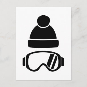 Ski Goggles pet Briefkaart