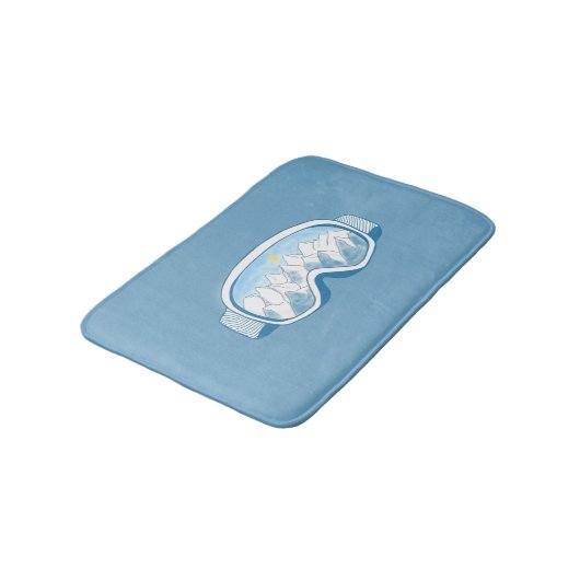 Ski Goggles Reflections Illustration Badmat (Gekanteld)