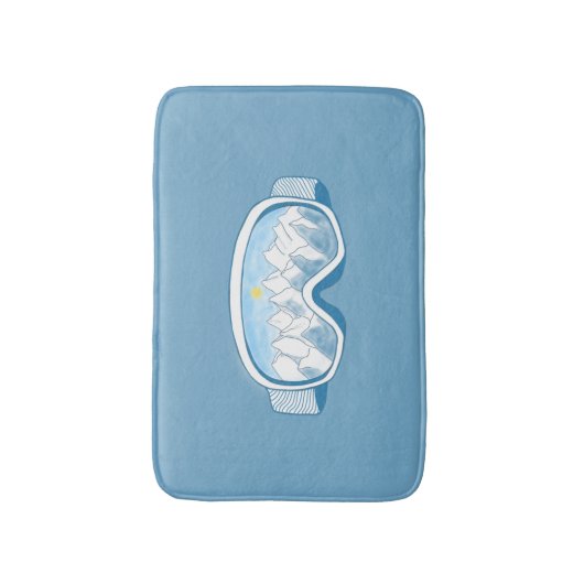 Ski Goggles Reflections Illustration Badmat (Voorkant Verticaal)