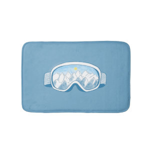 Ski Goggles Reflections Illustration Badmat