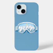 Ski Goggles Reflections Illustration Case-Mate iPhone Case (Achterkant)