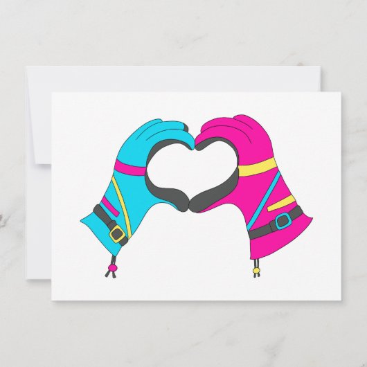 Ski Goggles Skiing Thmed Bachelorette Party Kaart (Achterkant)