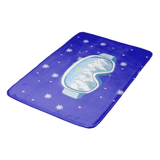 Ski Goggles Snowflake Dance Badmat (Gekanteld)