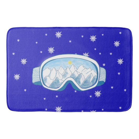 Ski Goggles Snowflake Dance Badmat (Voorkant)