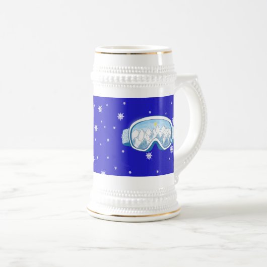 Ski Goggles Snowflake Dance Bierpul (Voorkant rechts)