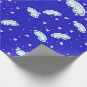 Ski Goggles Snowflake Dance Cadeaupapier (Hoek)
