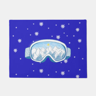 Ski Goggles Snowflake Dance Deurmat