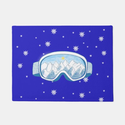 Ski Goggles Snowflake Dance Deurmat (Voorkant)
