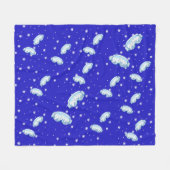 Ski Goggles Snowflake Dance Fleece Deken (Voorkant (Horizontaal))
