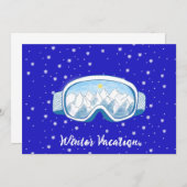 Ski Goggles Snowflake Dance Gepersonaliseerd Vacki Kaart (Voorkant / Achterkant)