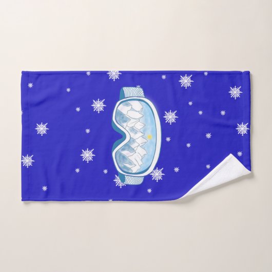 Ski Goggles Snowflake Dance Handdoek (Handdoek)