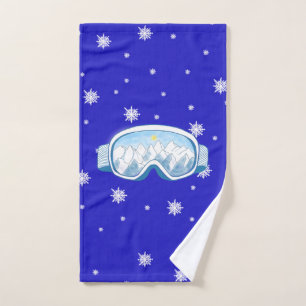 Ski Goggles Snowflake Dance Handdoek
