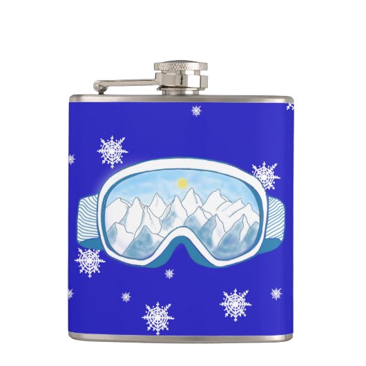 Ski Goggles Snowflake Dance Heupfles (Voorkant)