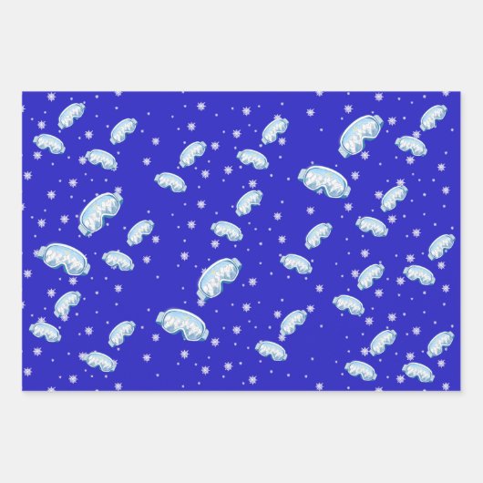 Ski Goggles Snowflake Dance Inpakpapier Vel (Voorkant 3)