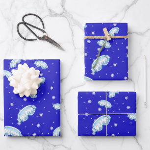 Ski Goggles Snowflake Dance Inpakpapier Vel