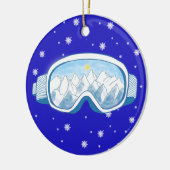 Ski Goggles Snowflake Dance Keramisch Ornament (Links)