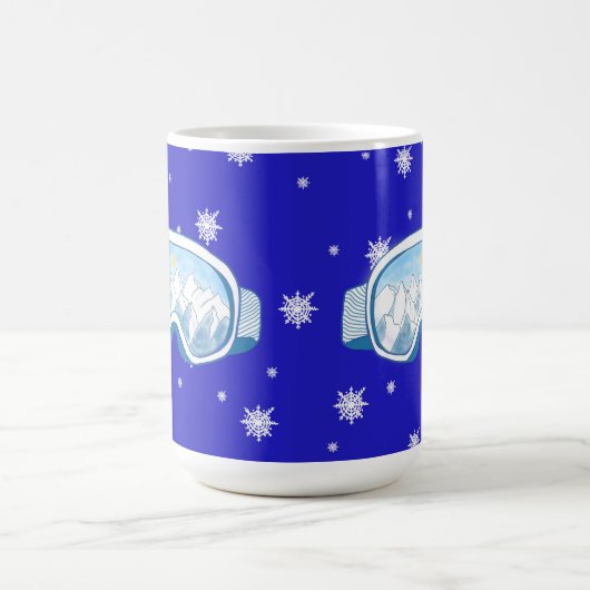 Ski Goggles Snowflake Dance Koffiemok (Center)