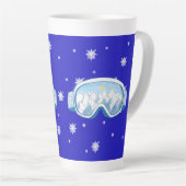 Ski Goggles Snowflake Dance Latte Mok (Rechterhoek)