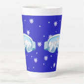Ski Goggles Snowflake Dance Latte Mok (Voorkant)
