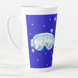 Ski Goggles Snowflake Dance Latte Mok