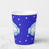 Ski Goggles Snowflake Dance Papieren Bekers (Links)