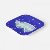 Ski Goggles Snowflake Dance Papieren Bordje (Gebogen)