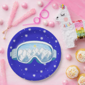 Ski Goggles Snowflake Dance Papieren Bordje (Feest)