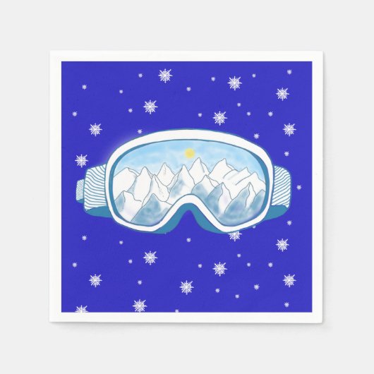 Ski Goggles Snowflake Dance Servet (Voorkant)