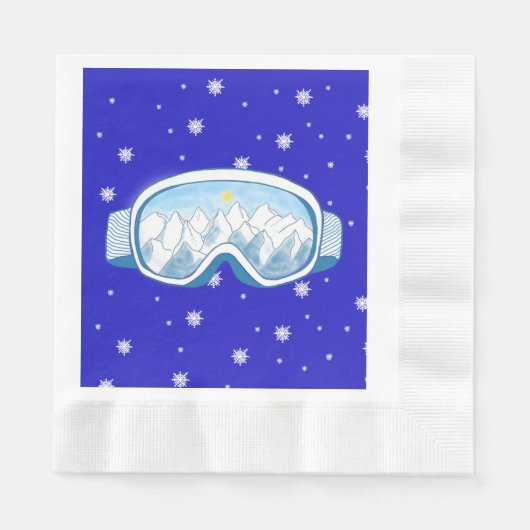 Ski Goggles Snowflake Dance Servet (Voorkant)