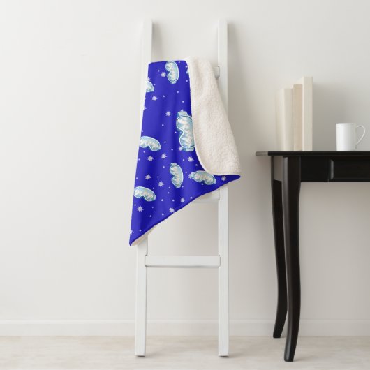 Ski Goggles Snowflake Dance Sherpa Deken (In situ)