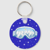 Ski Goggles Snowflake Dance Sleutelhanger (Voorkant)