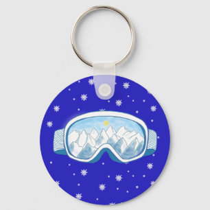 Ski Goggles Snowflake Dance Sleutelhanger