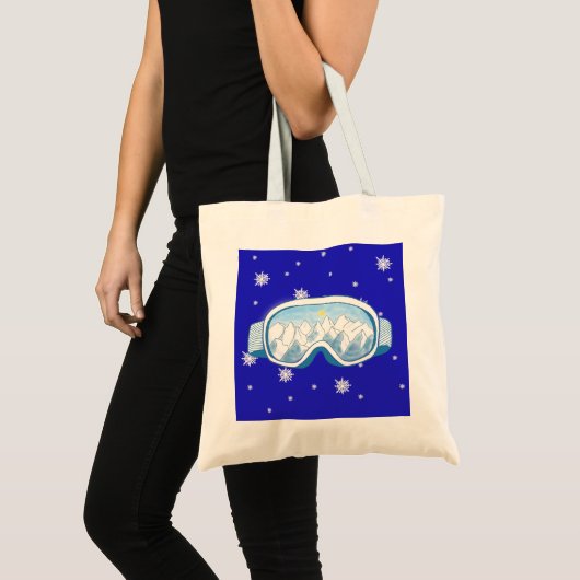 Ski Goggles Snowflake Dance Tote Bag (Voorkant (product))