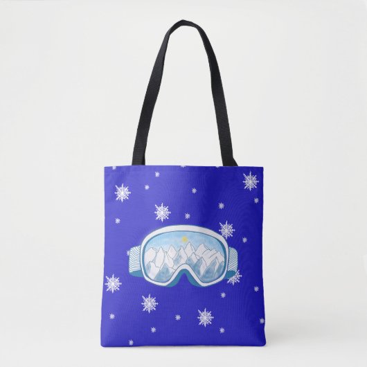 Ski Goggles Snowflake Dance Tote Bag (Voorkant)