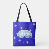 Ski Goggles Snowflake Dance Tote Bag (Achterkant)