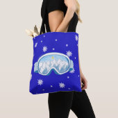 Ski Goggles Snowflake Dance Tote Bag (Dichtbij)