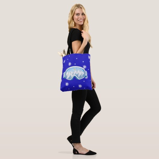 Ski Goggles Snowflake Dance Tote Bag (Op model)