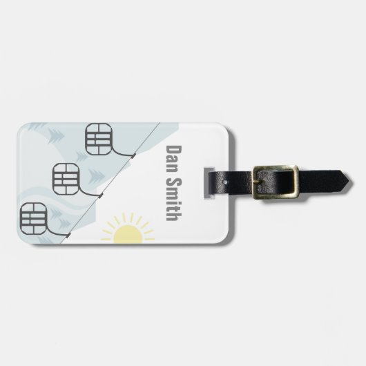 Ski Gondolas Bagagelabel (Voorkant horizontaal)