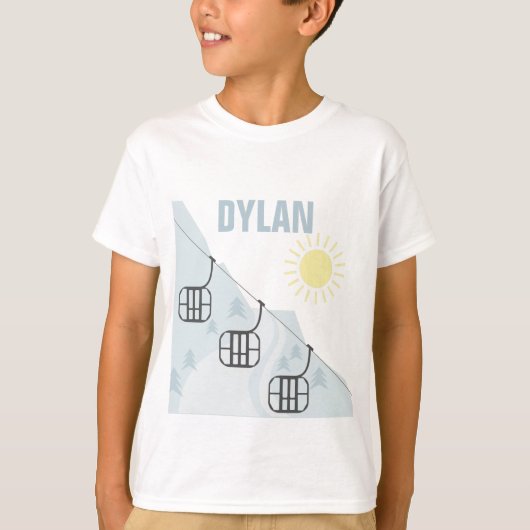 Ski Gondolas Personnalized T-shirt (Voorkant)