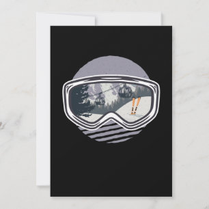 Ski Googles Lift Skier Skiing Winter Sports Gift Kaart