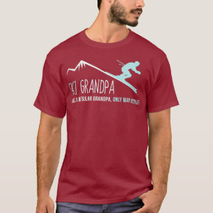 Ski Grandpa Funny Cute Winter Skiing Gift T-shirt