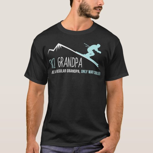 Ski Grandpa Funny Cute Winter Skiing Gift T-shirt (Voorkant)