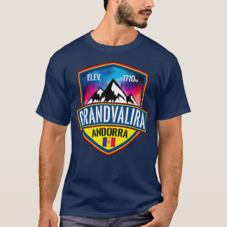 Ski Grandvalira Andorra Skiing Pyreneeën Mountains T-shirt