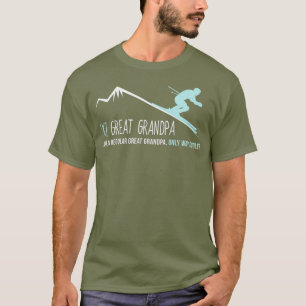 Ski Grote Opa Grappig Schattige Winterskigeschenk T-shirt