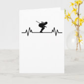 Ski Hartslag Skisport Pret Fun Winter Sporten Hell Kaart (Gele Bloem)