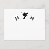 Ski Hartslag Skisport Pret Wintersporten Helling C Briefkaart (Voorkant)