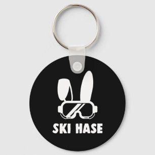 Ski hase Skiing Cool Winter Sports Gift Sleutelhanger