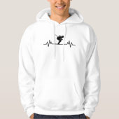 Ski Heartbeat Skiing Fun Winter Sports Slopes Gift Hoodie (Voorkant)